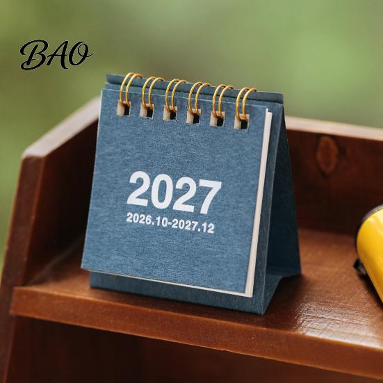 Practical Gift for Students Professionals Mini Desk Calendar 2026-2027, Oct 2026 to Dec 2027 Standing Flip Small Portable Desktop Ornament Calendar,