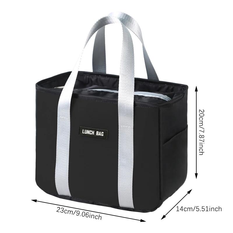 Insulated Lunch Box Thermal Bag Large Capacity Work Food Delivery Storage Container for Women Cooler Tote Travel Picnic Pouch