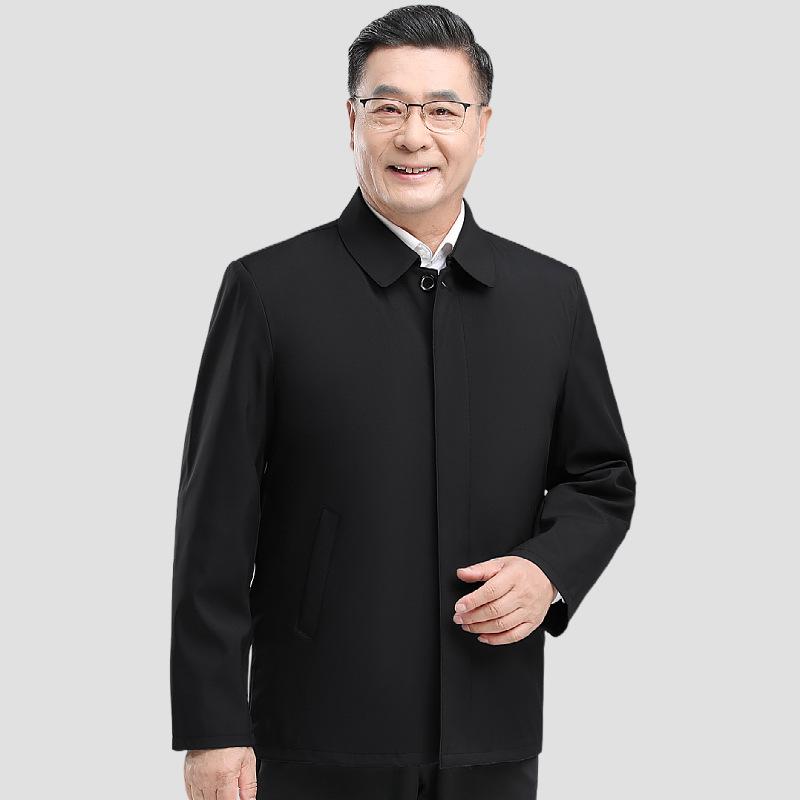 

Men s Spring Business Casual Jacket for Middle-aged and Elderly 170/L (110-125 jin)