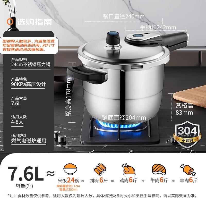 ASD 304 Stainless Steel T-Type Smart Core High-Pressure Cooker