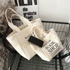 Small /Large Canvas Lunch Box Lady Food Storage Bags Lunch Bag Handbag Pouch Picnic Tote Small Handbag Dinner Container