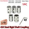 1set Rigid Shaft Coupling 4mm/5mm/6mm/8mm/10mm CNC Motor Jaw Shaft Coupler Connector Sleeve #45 Steel Transmission Connector