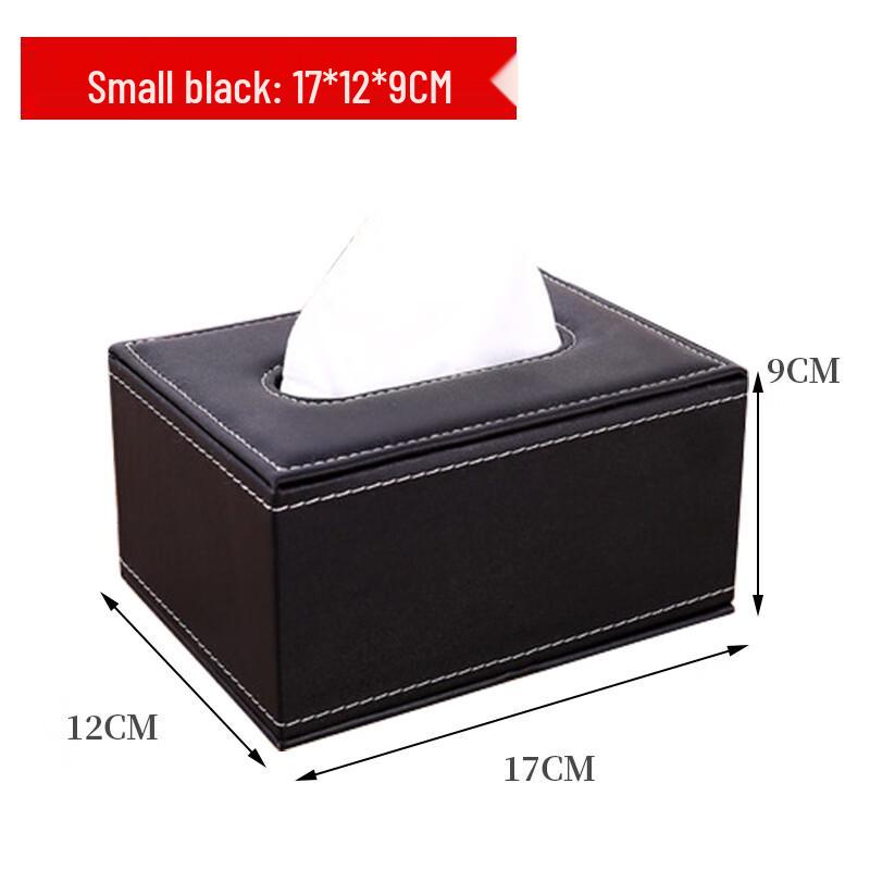GOWKE European Style Hotel Tissue Box, Black (2-Pack)