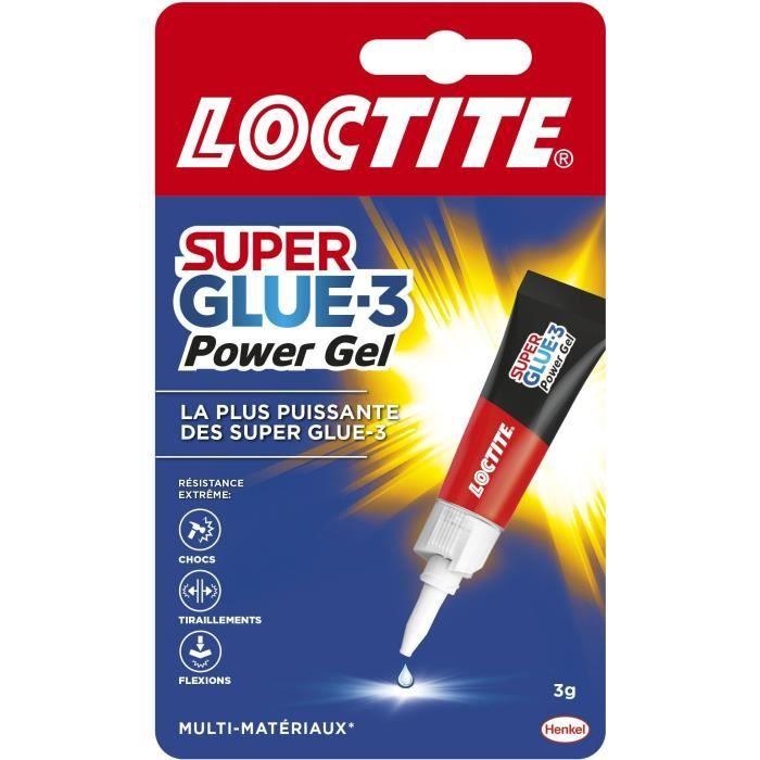 Colles Cyanocrylates - LOCTITE - SUPERGLUE-3P - Power Gel - Tube 3g