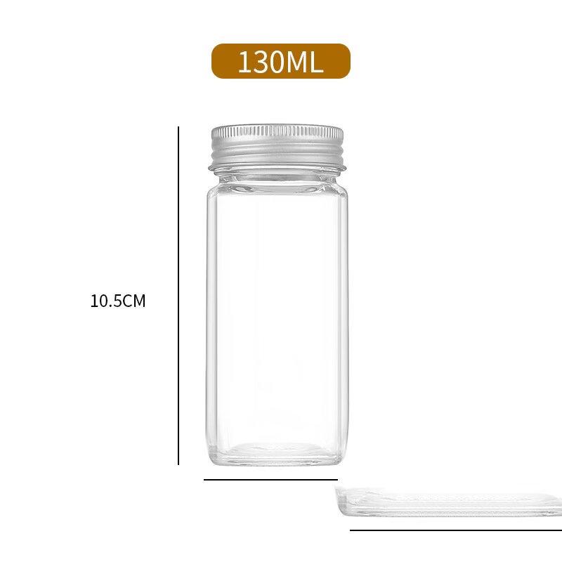 Square Glass Seasoning Shaker Bottles, 130ml (20-Pack)