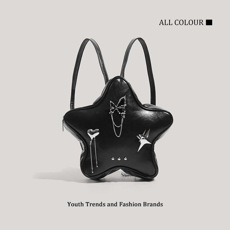 

Новый кулон-пентаграмма металлическая бабочка любовь черная цепочка рюкзак темная сумка женская чёрный