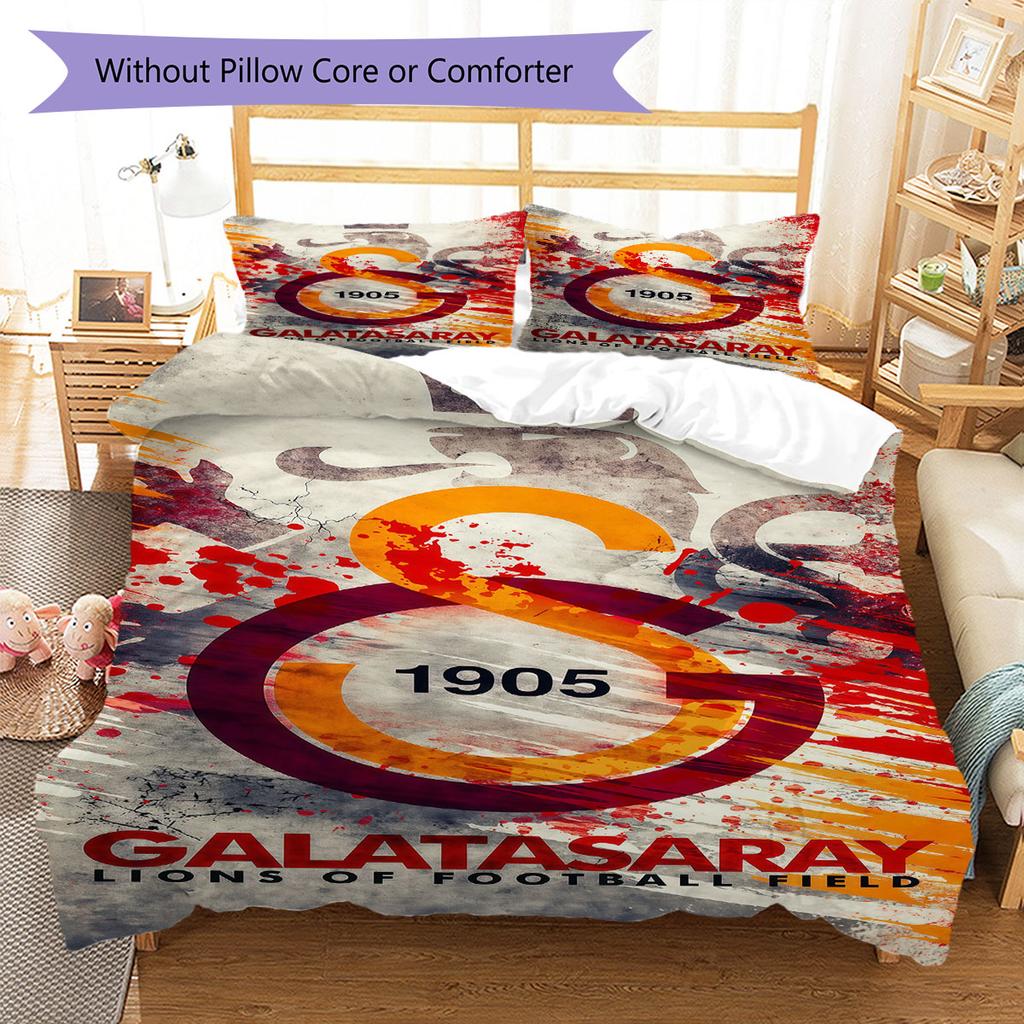 Galatasaray Blood Bedding Quilt Set Quilt Cover Pillowcase Home Decoration Birthday Gift (1 * duvet cover + 2 * pillowcase, without core)