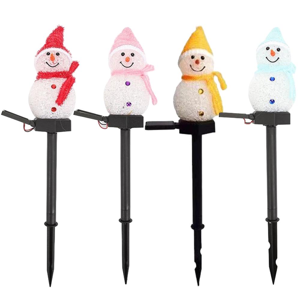 Outdoor Snowman Path Light Solar-Powered Waterproof Lamp Waterproof Solar Snowman Light Outdoor