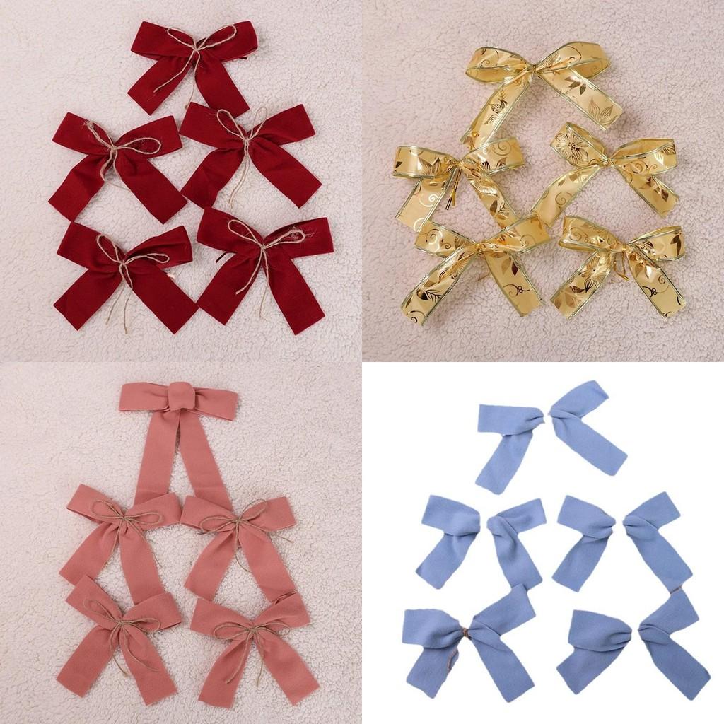 Christmas Decor Set With Elegant Butterfly Bows For Holiday Tree Celebration