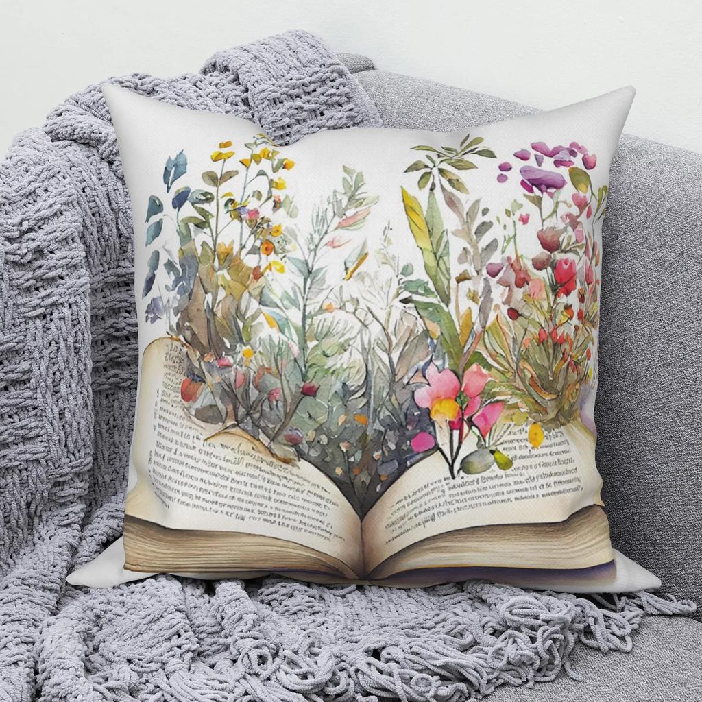 Tropical Flower Pattern Throw Pillow Cover With Short Plush Print For Living Room Sofa Decoration Cushion Cover Pillow Covers