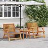 VidaXL Garden Chairs with Table 3 Pcs Solid Acacia Wood 3214432