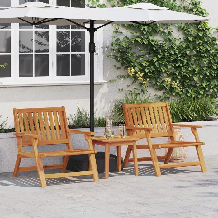 VidaXL Garden Chairs 2 Pcs 76x67x73.5 Cm Solid Acacia Wood 367826