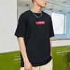 Li-Ning Sports Fashion Series Letter Logo Print Solid Color Round Neck Short Sleeve T-Shirt Unisex Tops Black AHSSC17-2