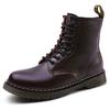 Large Size Hole Spring and Autumn Martin Boots Smooth Leather Classic Martin Shoes Fashion Men's and Women's Locomotive Boots Couple
