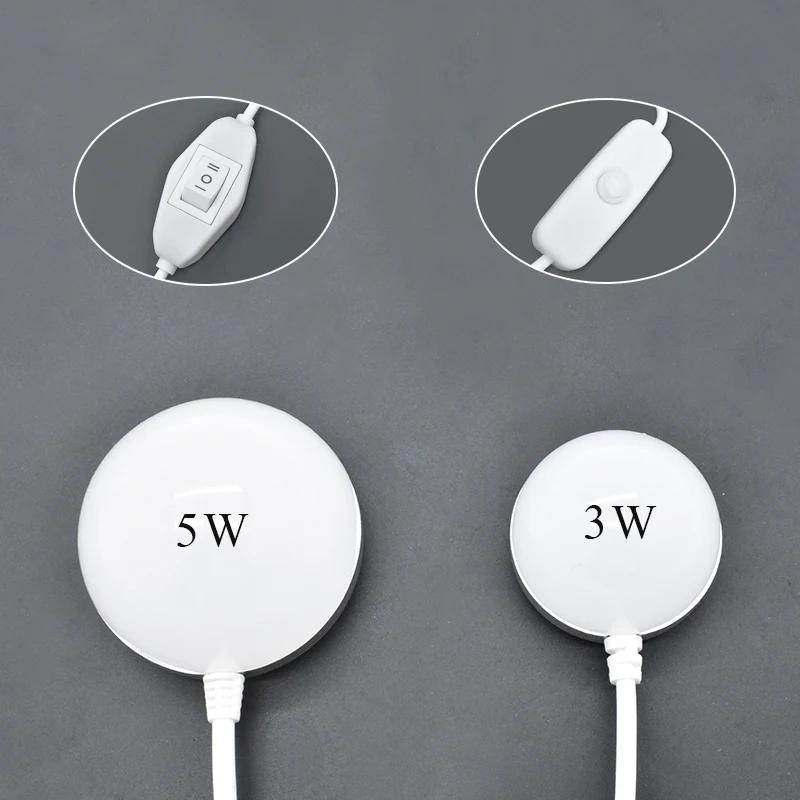 3W 5W USB Mini Night Light Portable Magnet LED Blub 1.5m USB Cable Book Reading Light with Switch for Children Dormitory Bedroom