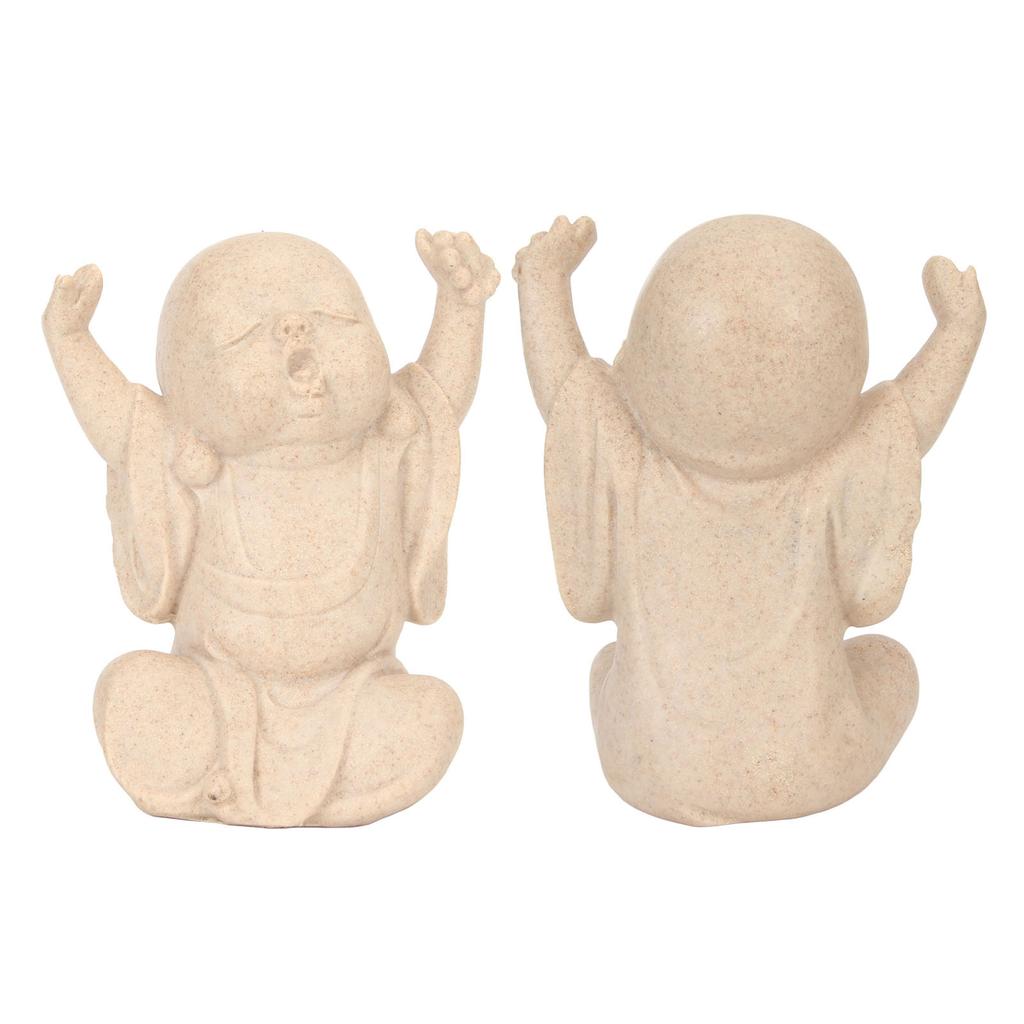 Statua Monaco Bambino Vivida Arenaria Statuetta Monaco Bambino Ornamento Statua di Buddha per Decorazione Casa e Ufficio