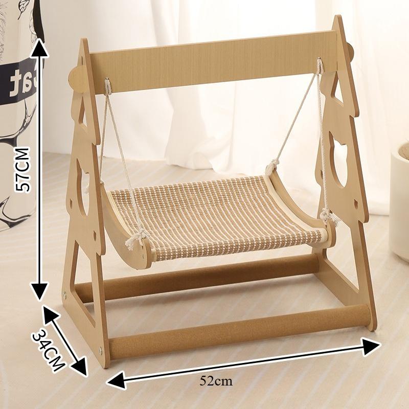 

Wooden swing hammock pet cradle sisal hammock nest pet toy universal in all seasons