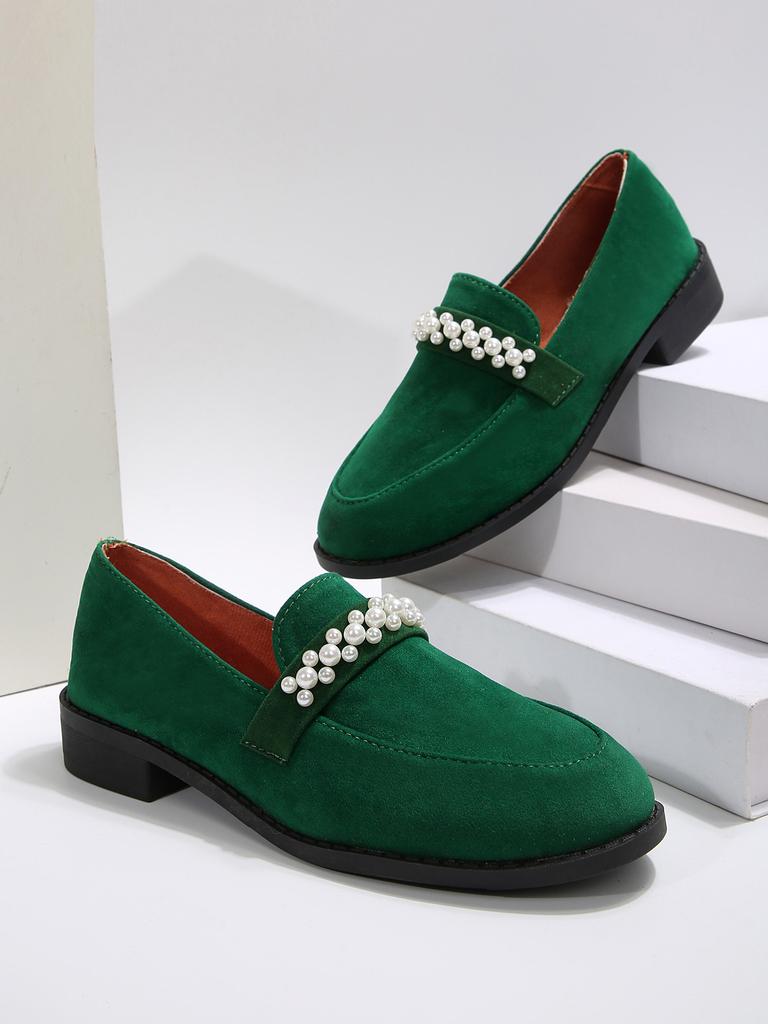 Foreign Trade Large Size Loafers 2025 New Single Shoes Leopard Print British Fashion Single Shoes Temperament Versatile Suede Women's Shoes