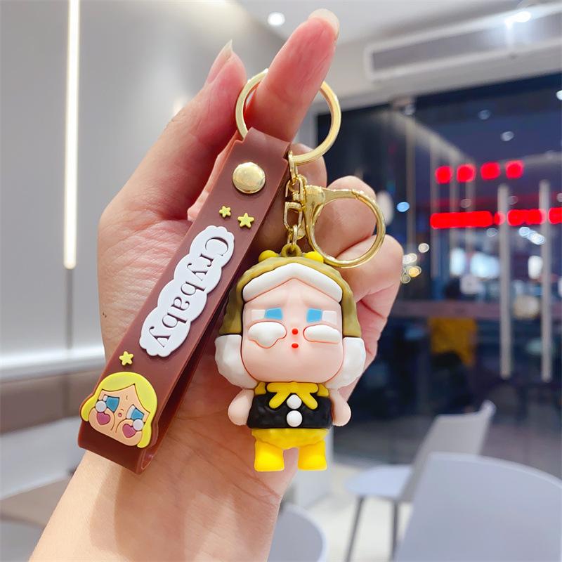 Cartoon Niedlich Weinendes Baby Tränen Mädchen Schlüsselanhänger Taschenanhänger Beflockter Schmuck Kinderpuppenautomat Geschenke