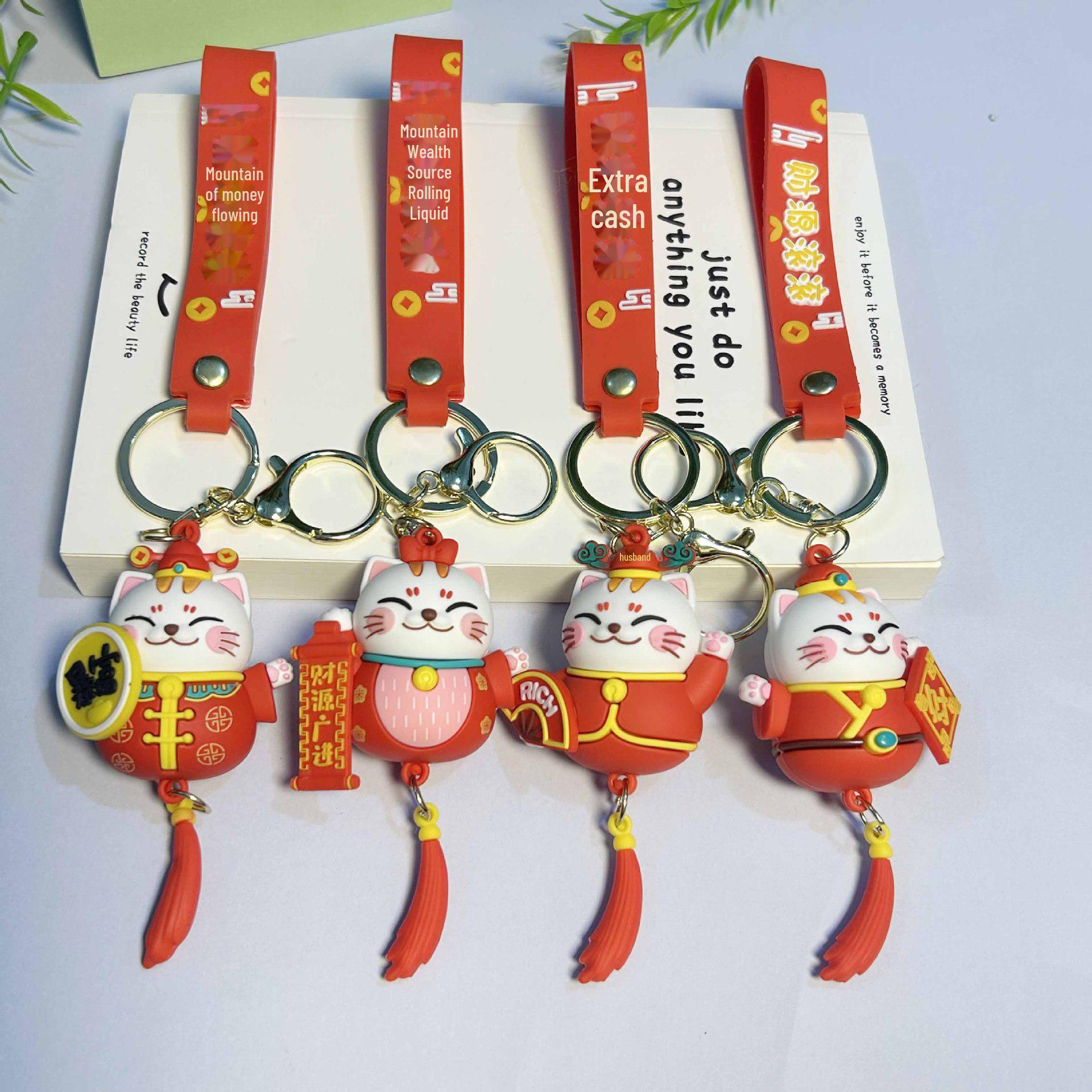 

Подвеска-брелок «Счастливый кот» с символикой удачи – Подарочное украшение для ночного рынка