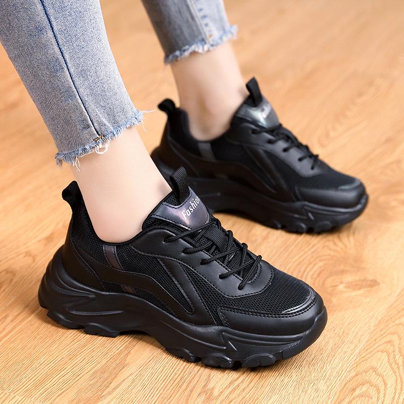 European Women's Trendy Thick Sole Dad Sneakers - 2026 Spring/Summer Korean Fashion Trend