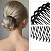 6 Pcs French Hair Combs for Women – Black & White Resin Hair Combs, Decorative Side Combs for Twists, Updos, and Styling Accessories