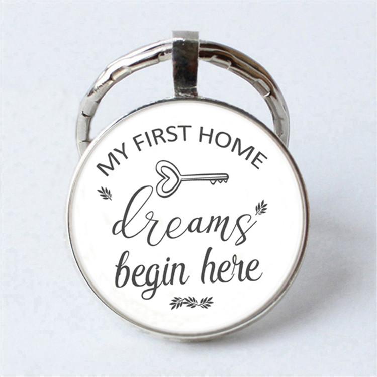 Keychain Accessories Pendant Floral Thanksgiving Text Good Friends Retro Personalized Keychain Gift Pendant