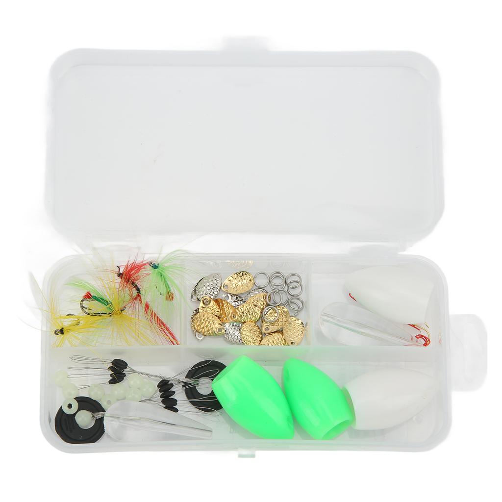 Fly Hook Throwing Set Simulation Fishing Lures Bait Kit with Floating and Slow Sinking Aids for Outdoor Fishing