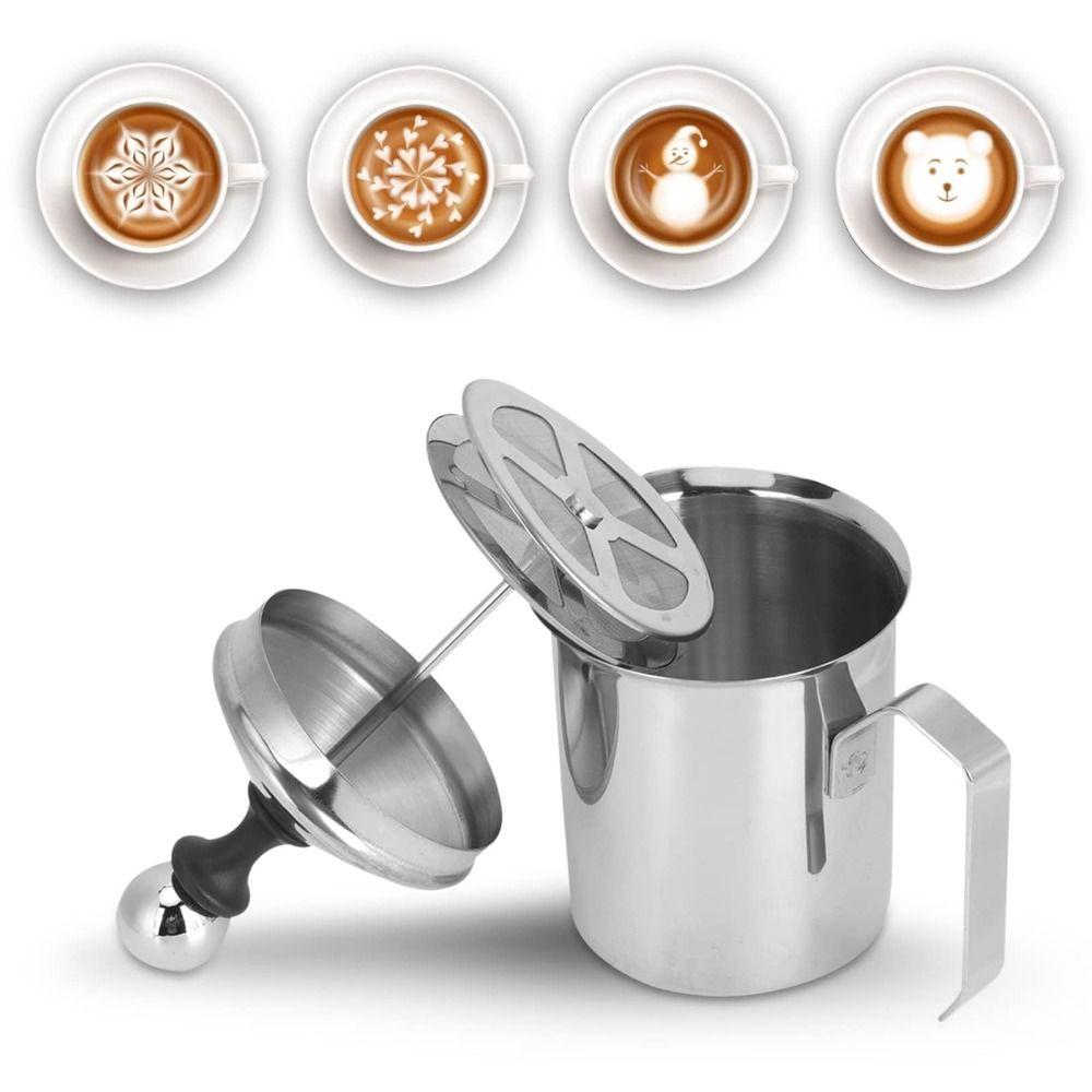 Double Mesh Stainless Steel Milk Frother Japanese Style Frother Cappuccino Preparation