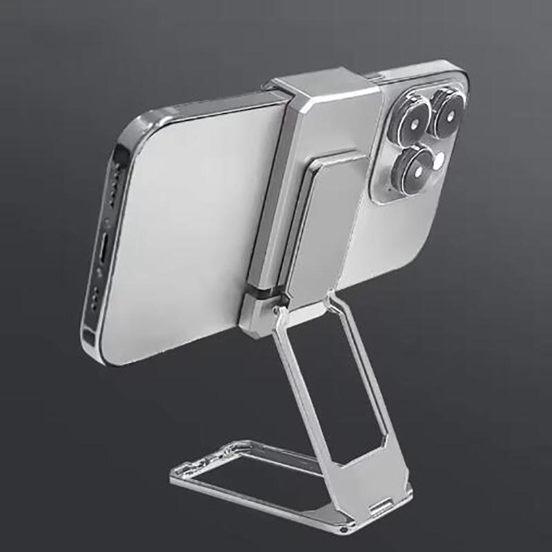 Ultratenký skládací přenosný stojánek na telefon a tablet Univerzální klipsový držák s nastavitelným úchopem pro hands-free sledování