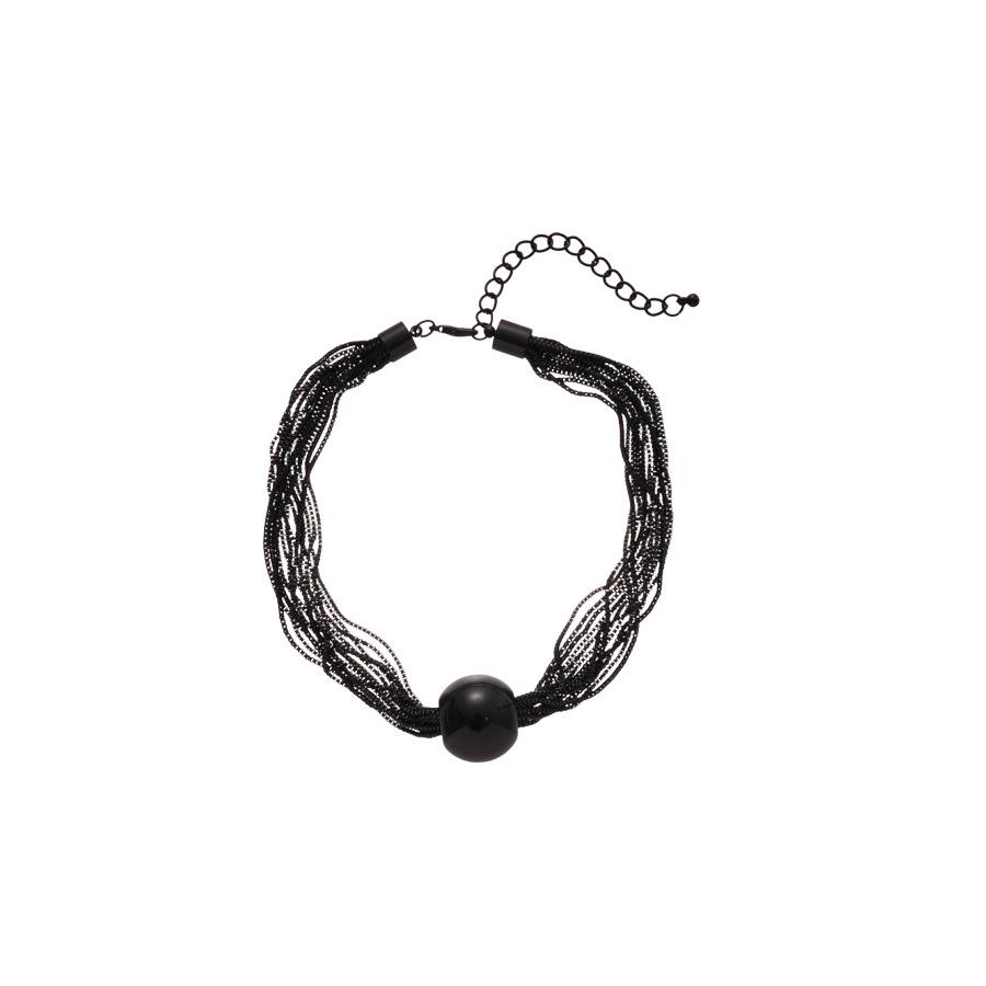 Metallic Round Ball Multi-layer Chain Necklace & Bracelet - High-End Cold Style Jewelry