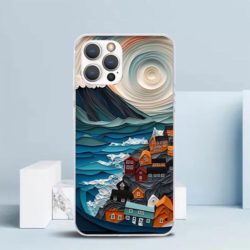 Natural Trees In Mountain Ranges Phone Case For IPhone 16 17 Air 16E 15 14 Plus 13 Mini 12 11 Pro Max 7 8 + SE 2020 Soft TPU Bac