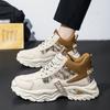 Men Thick Sole High Top Dad Sneakers Chunky Fashion Sport Shoes Sizes 39-44 for Walking Commuting Travel Streetwear