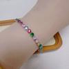 Women's Colorful Zirconia Bracelet, Adjustable