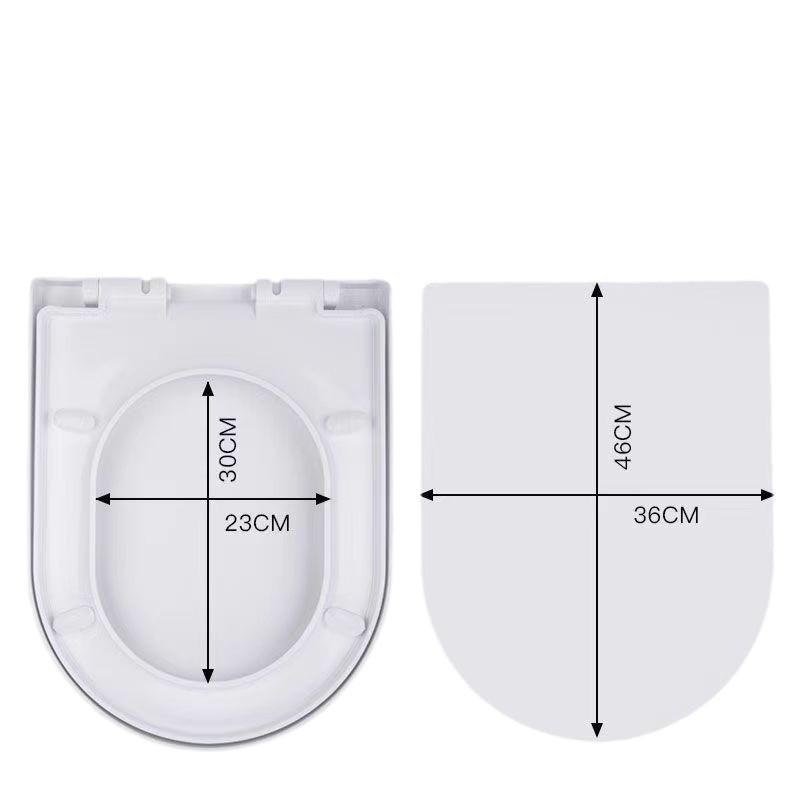 Universal Thickened UV Slow-Close Toilet Seat Cover with Quick Release for Home Use