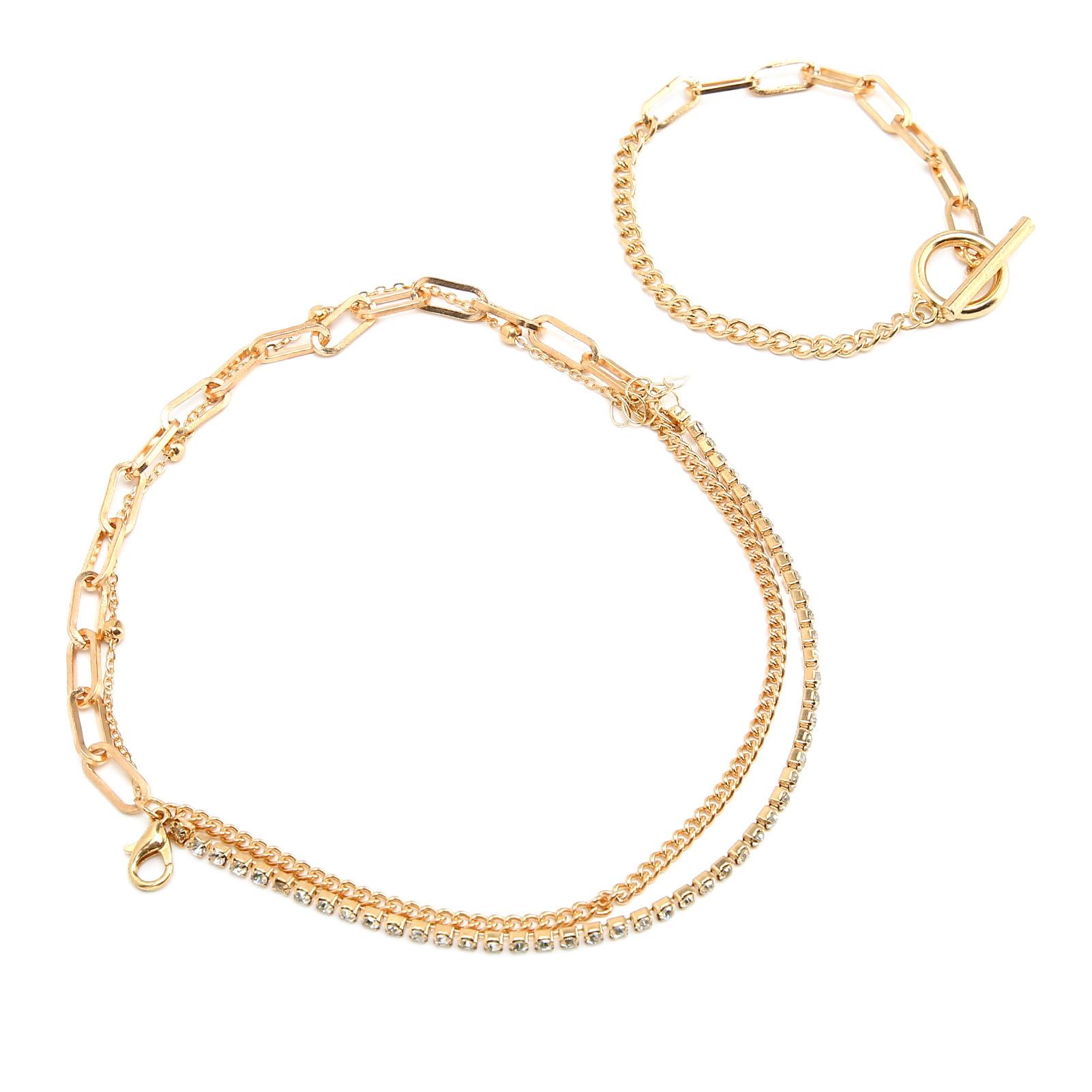 Браслет с пряжкой Женский Модный Изысканный Браслет со стразами Регулируемый Многослойный Браслет Ювелирное Изделие Подарок