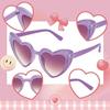 non-polarized Fashion Party Cute Heart Shaped Sunglasses Women Vintage Retro Style Heart Cat Eye Sun Glasses