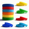 Bracelet Bloc de Construction en Silicone Coloré en Relief pour Anniversaire d'Enfant