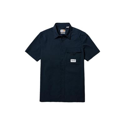 Serie Outdoor Urbana Logo T-shirt Polo Monocolore Uomo Camicie Blu Zaffiro Profondo A6RCW-433