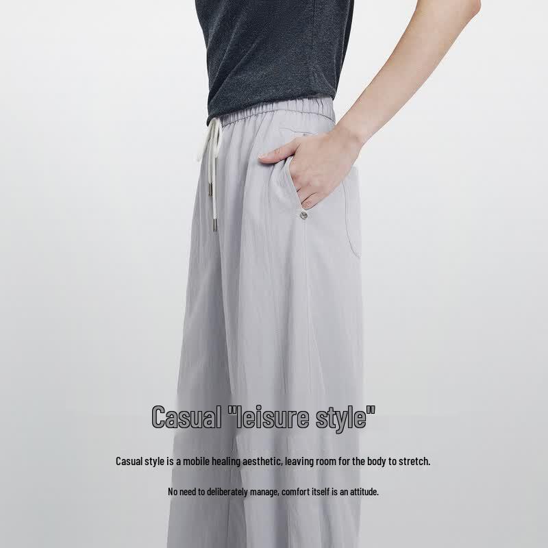 Women's Draped Wide-Leg Casual Pants