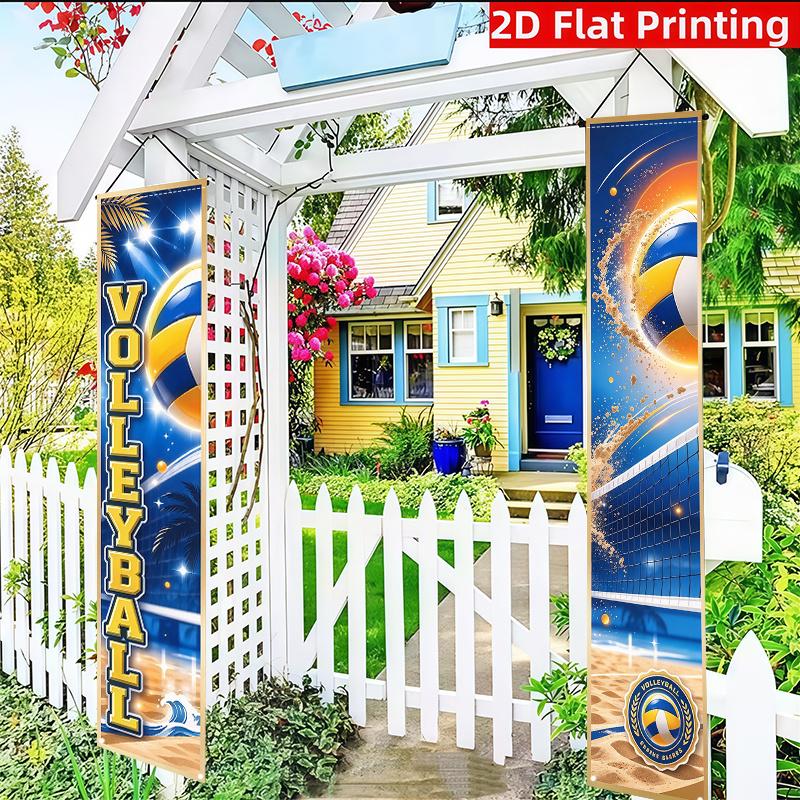 2D Flat, 2D Flat - 2D Flat, 2D Flat - 2D Flat 2pcs (11.8 X 70.8 Inches / 30 X 180 Cm) Party Banners And Flags. Polyester Material, Volleyball Sports P