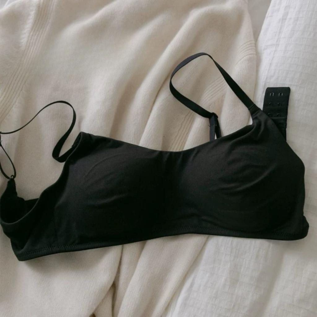 Women's Small Bust Push-Up Seamless Backless Strap Modal Silk Wire-Free Tube Top Bra Anti-Drooping