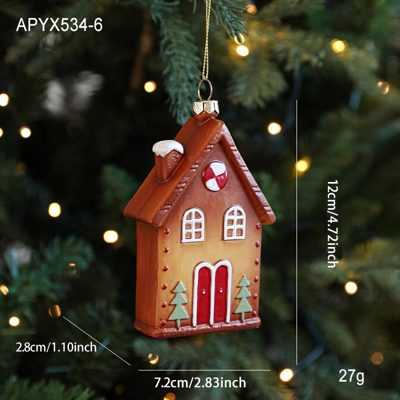 New plastic gingerbread pendants, hanging Christmas tree ornaments, ornaments, atmosphere arrangement items