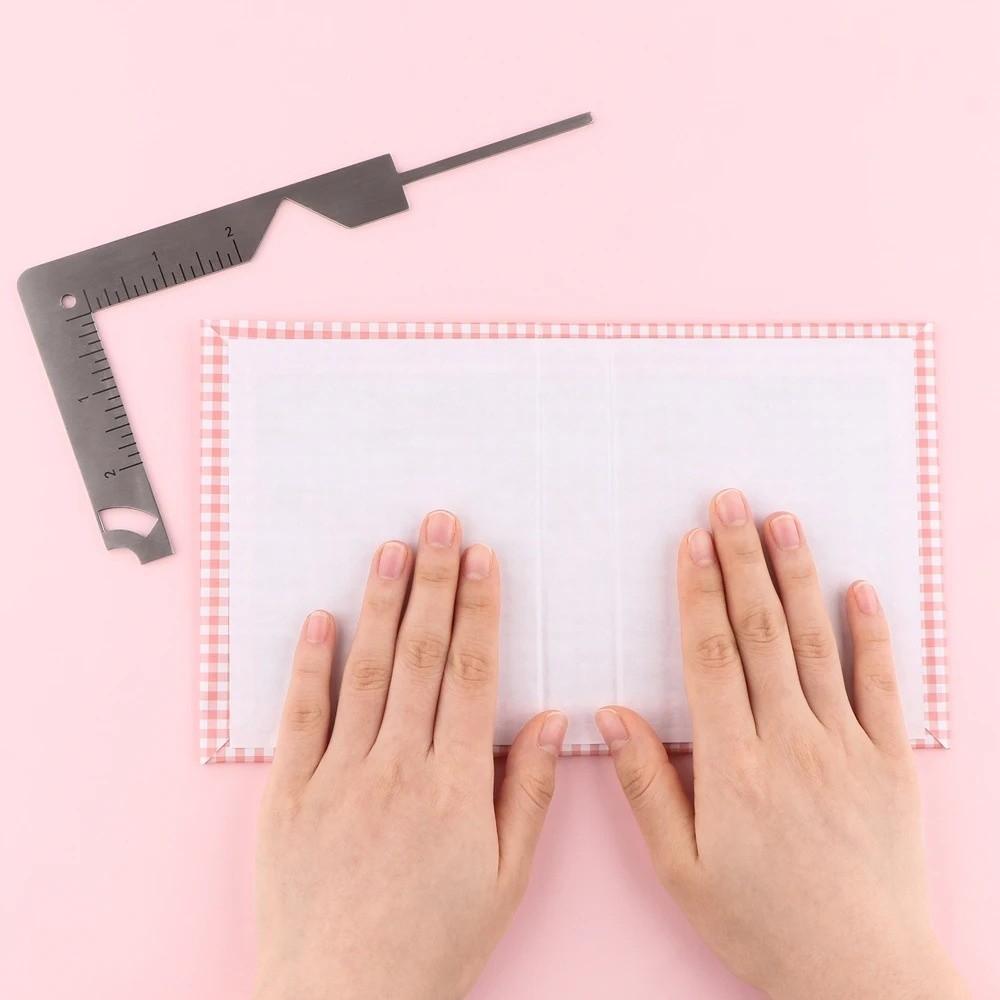 Stainless Steel Book Cover Positioning Ruler Multi-Function Gauge Ruler New Book Cover Guide