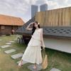 Beautiful holiday style dress girl summer atmosphere dating sweet skirt loose and thin sleeveless vest skirt