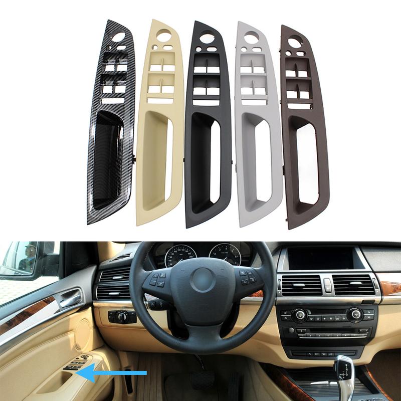 LHD RHD Wnętrze Drzwi Kierowca Strona Podłokietnik Okno Przełącznik Panel Pokrywa Wykończenie Wymiana Dla BMW X5 X6 E70 E71 E72 2007-2014