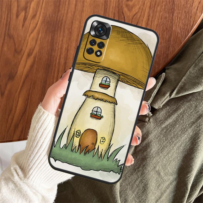 Mushroom Forest Case For Xiaomi Redmi Note 8 9 10 11 12 Pro Note 9S 10S 11S Redmi 10C 10A 9A 9C Back Cover