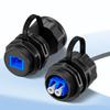 IP68 Waterproof LC Fiber Optics Coupler Adapter Panel Mount Connector With Dustproof Cover For Outdoor Data Center Use