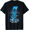 Greek Mythology or Zeus King of Gods or Ancient Greek God T Shirt Short Sleeve Men's T Shirt Black Casual Crew Neck T Shirt