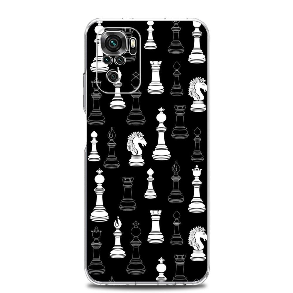 Phone Case For Xiaomi Redmi Note 14 13 12 4G 9S 9 10 11 Pro Plus 5G 14C 13C 12C 10C 9A Clear Soft TPU Cover Chess Board Art